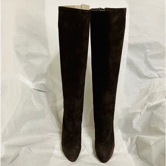 Christian Louboutin, Bianca Botta suede Veau velour knee high 140mm EU 38.5 - Picture 4 of 7